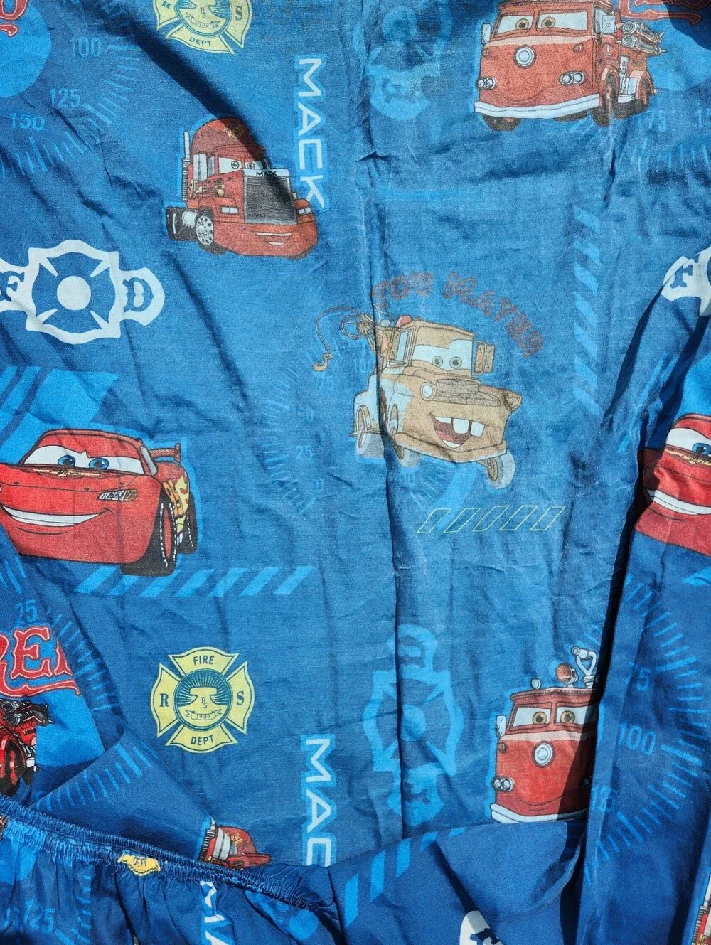 Disney Pixar Cars Crib & Twin Fitted Sheet Bundle Lightning McQueen